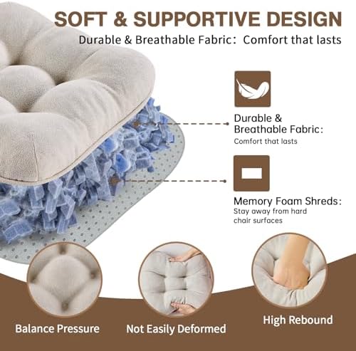 BETU Chair Cushions for Dining Chairs Set of 4,3.5" Thick Kitchen