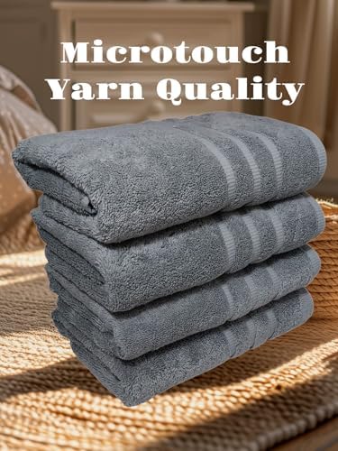 100% Turkish Cotton Extra Large (20 x 40 inch)Hand Towel Set of 4,for