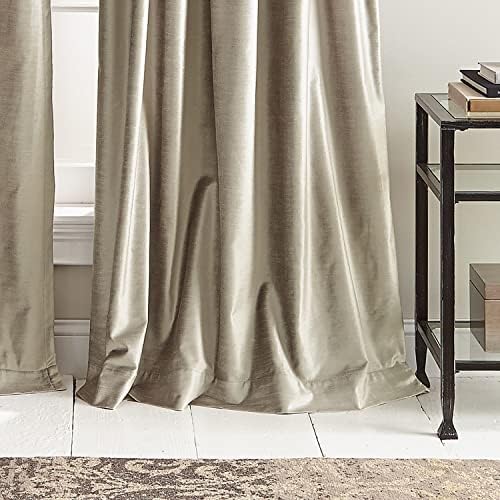 DKNY Modern Knotted Velvet Window Curtains for Living Room/Bedroom