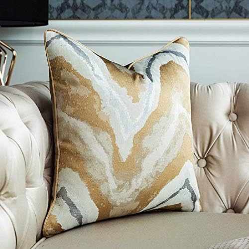 Gold Decorative Throw Pillow Covers,20x20, Modern