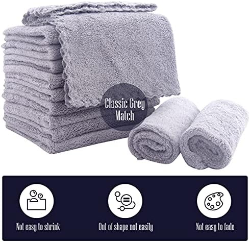 16 Pack Baby Washcloths - Luxury Coral Fleece - Extra Absorbent and