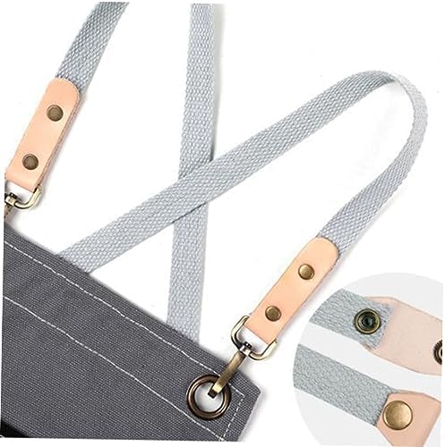 Cabilock Nordic Adjustable Pockets Canvas Style Apron Serving