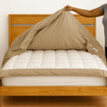 3 Sided Zipper Duvet Cover Set King Size Taupe - Microfiber Bedding