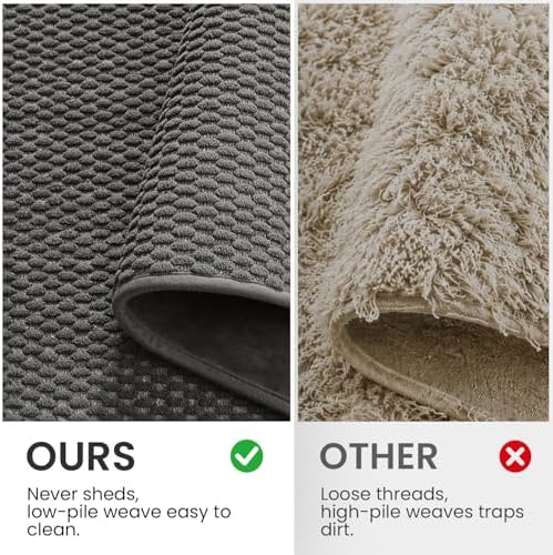 TYUU Bath Mat Set 2 Piece, Bathroom Rugs Non Slip Washable & Toilet