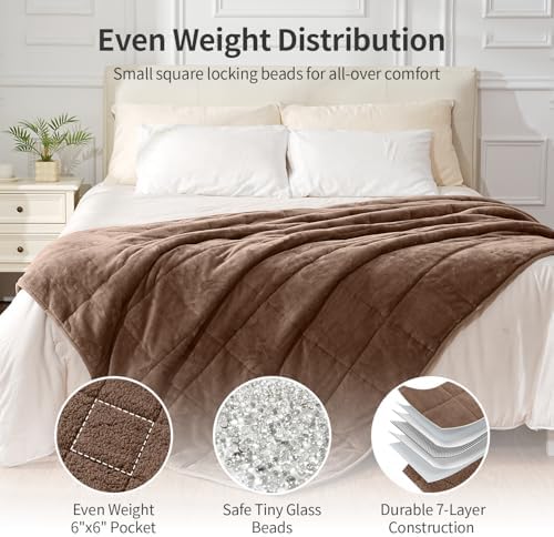 Uttermara Weighted Blankets for Adults Queen Size, 15lbs 60x80 inches