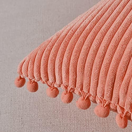 Fancy Homi Pack of 2 Coral Decorative Throw Pillow Covers 18x18 Inch
