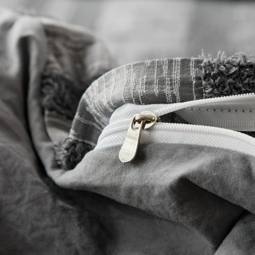 Grey Pinstripes Duvet Cover Set
