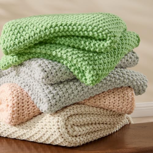 BEDELITE Cozy Chunky Cable Knit Throw Blanket for Couch