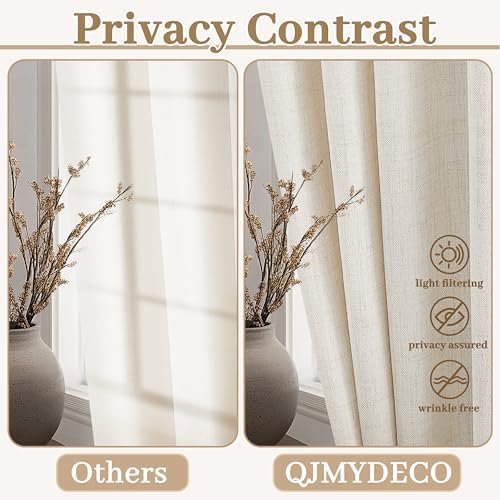 Extra Long 120 Inch Floor to Ceiling Track Curtains for Living Room