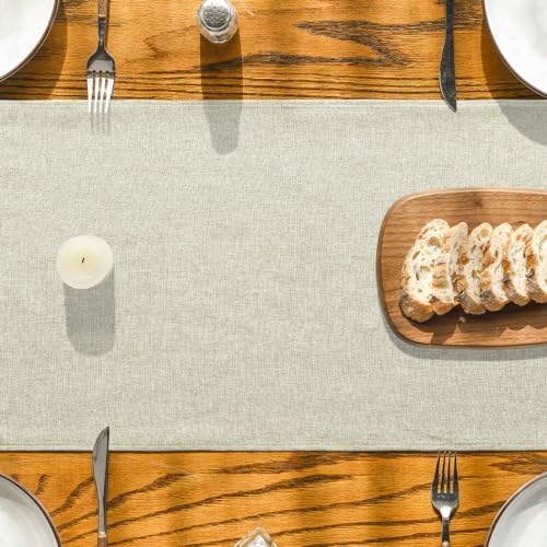 Artoid Mode Beige Table Runner, Seasonal Summer Fall Washable Kitchen