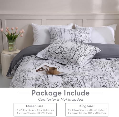 LONAVA King Botaincal 3 Pcs Duvet Cover Set, Breathable Soft