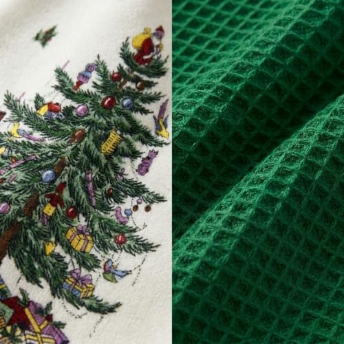 Spode - Christmas 3 Pack Kitchen Towels, Soft Cotton Dish Towels for