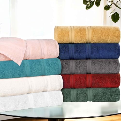 BLUENILEMILLS Smart Dry Zero Twist Cotton Towels, Towel Set for