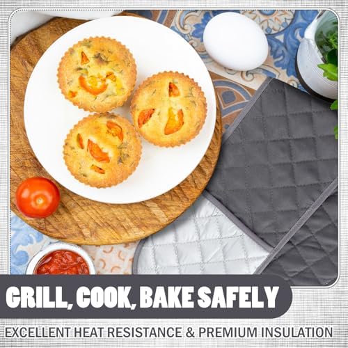 Neer 2 Pcs Christmas Double Oven Mitts Heat Resistant Kitchen Gloves