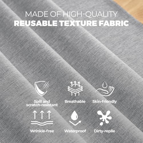 Decorelia Faux Linen Tablecloth for Dining Room, 60 x 120 Inch