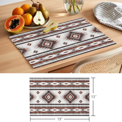 Cotton Linen Placemats for Dining Table Set of 8 Farmhouse Decorative