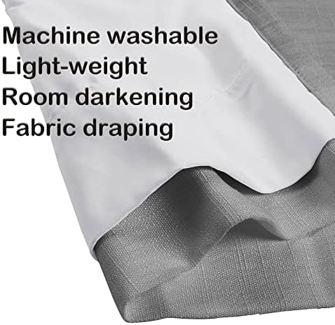 Drapifytex Gray Texture Curtains for Living Room and Bedroom Pinch
