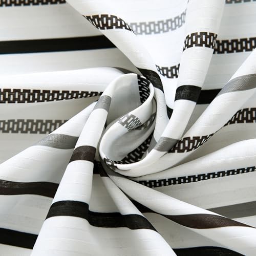 jinchan Multi Grey and White Shower Curtain for Bathroom Modern