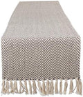 DII Woven Basic Tabletop Collection Chevron Table Runner, 15x72, Gray