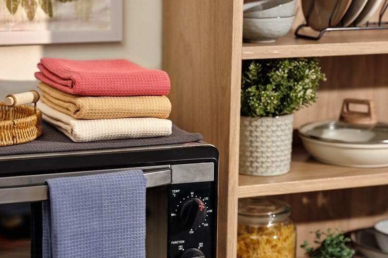 Kitchen Towels 4-Pack 100% Cotton Dish Towels for Kitchen with Hanging