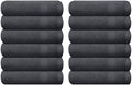 GLAMBURG Ultra Soft 12-piece Washcloths Set 13x13-100% Ringspun Cotton