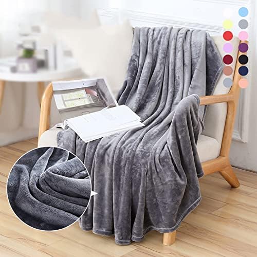 Faux Fur Throw Blanket,80" X 60" Fleece Cozy Soft Fluffy Brown Throw