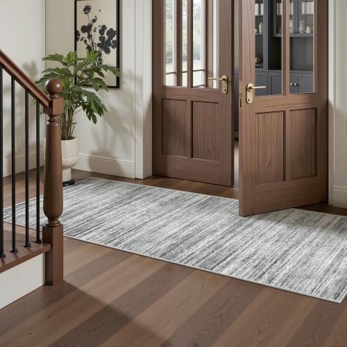 2x6 Runner Rug Non Slip,Washable Hallway Runner Rug,Grey