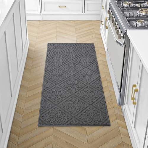 Laura Ashley Hi-Low Tufted 26" x 60" Washable Skid-Resistant Runner