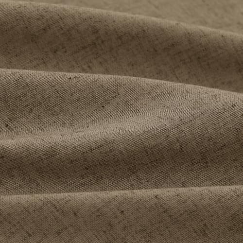 Aersas Brown Pinch Pleat Linen Curtains 120 Inch Length 2 Panels Set