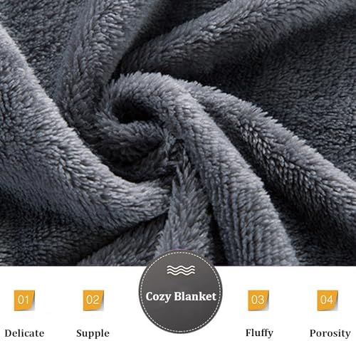 Solid Flannel Fleece Blanket,Plush Throw Fuzzy Lightweight Microfiber
