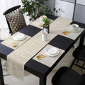 Retro Vertical Lines Table Runner and Placemats Set of 4 Farmhouse