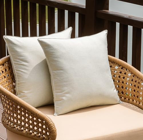 NiNi ALL Beige Outdoor Pillows Set of 2 Decorative Farmhouse