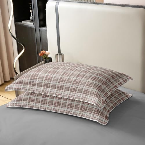 Homewish Buffalo Plaid Girls Bedding Set Twin Size 100% Cotton