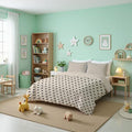 Beige Simple Little Heart Duvet Cover Set for Women Girls 3 Pcs Cute