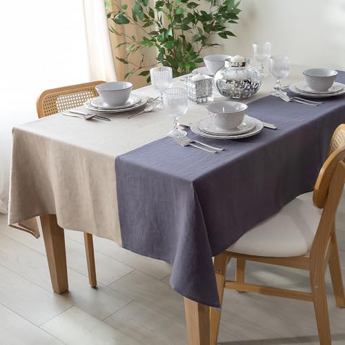 Linen Table Cloth for Rectangle Table 60x120 in - 100% Flax Fabric