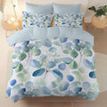 Duvet Cover King, Minimalist Scandinavian Plant Eucalyptus Leaves