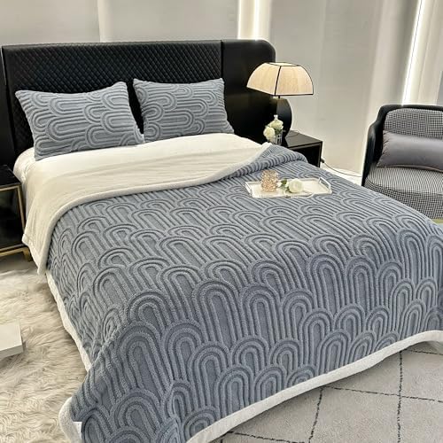 UKELER Sherpa Fleece Blanket 60 × 80 inch, Ultra Soft Twin Size Throw