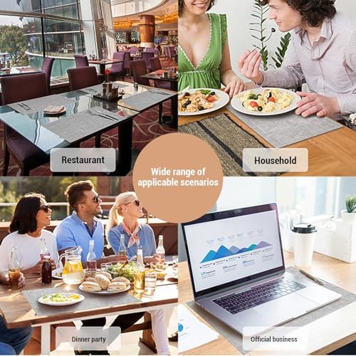 Artificial Leather Placemats, Set of 6 (Beige)