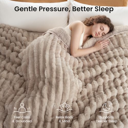 Drewin Weighted Blanket for Adults 60"x80" 15lbs,Soft Throw Blankets