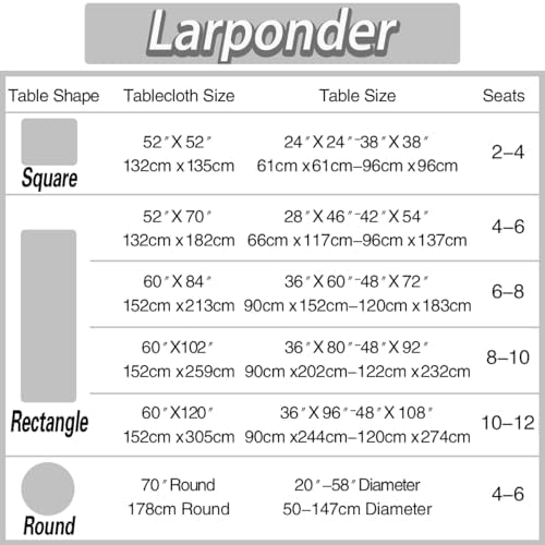 Larponder Fall Tablecloth Rectangle, Jacquard, 60" x 120", Gray
