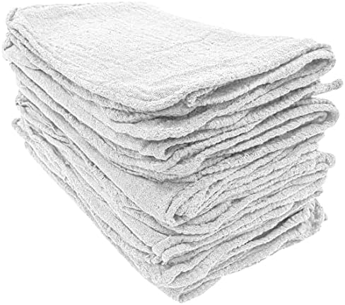 Detailer's Preference Absorbent Cotton Shop Towels, Reusable Cleaning