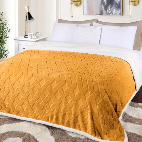 Superior Reversible Fleece Blanket, Soft Plush Fuzzy Throw for