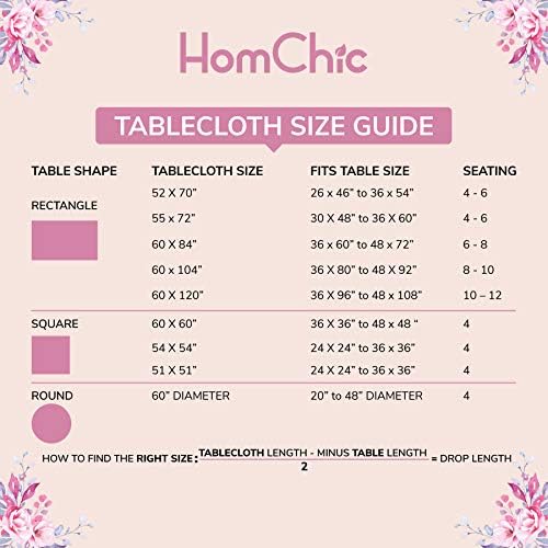 Faux Linen Square Tablecloth - Washable, Spillproof, Easy Care