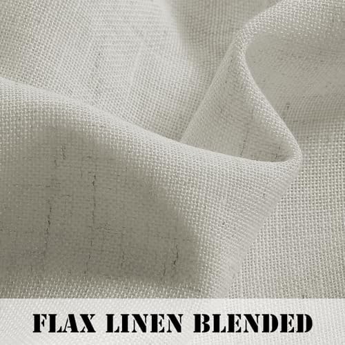 H.VERSAILTEX Linen Curtains Elegant Natural Linen Semi Sheer Curtains