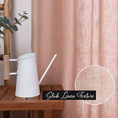 Home Fashion Linen Blend Curtains - Stainless Steel Nickel Grommet Top