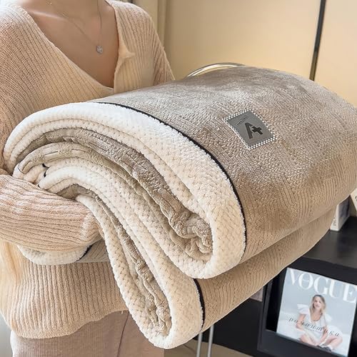 Sherpa Fleece Velvet Blanket,Home Fleece Throw,Super Soft Knitted