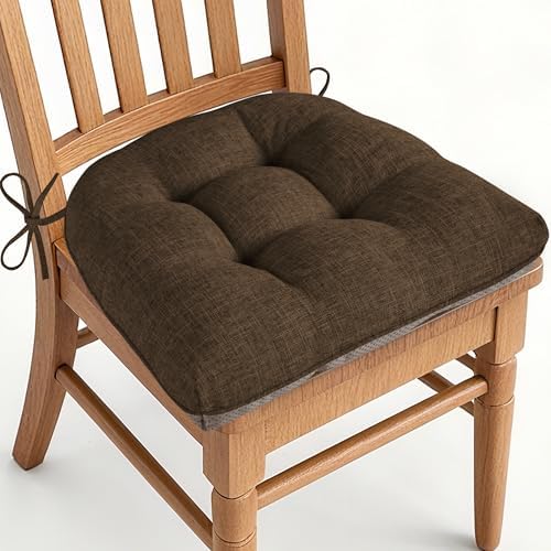 AddGrace Chair Cushions for Dining Chairs 1 Pack 18"x17"x3" Coffee