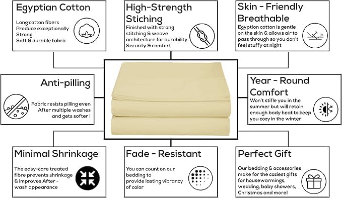 3 Piece Luxury Queen Size (92" X 102") Flat Sheet 800 Thread Count