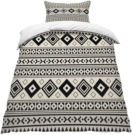 Boho Ethnic Tribe Duvet Cover Queen Size,Quilt Cover 90"x90" with