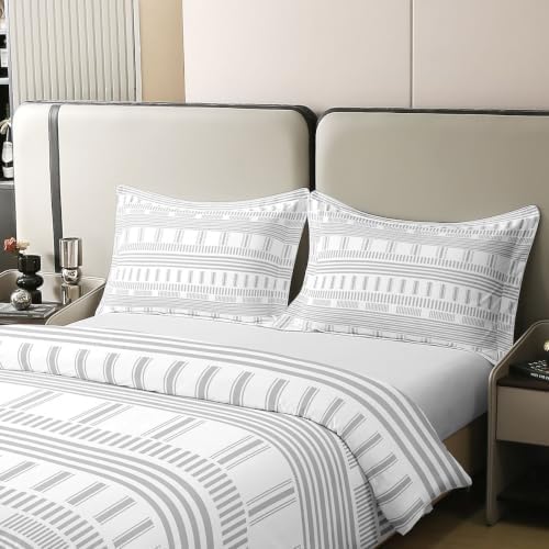 Feelyou Striped Duvet Cover 100% Cotton King Size